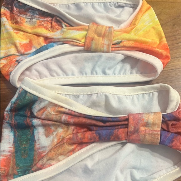 4 hair-headbands 2 Teal and Pink Prana &  2 plain main image 5